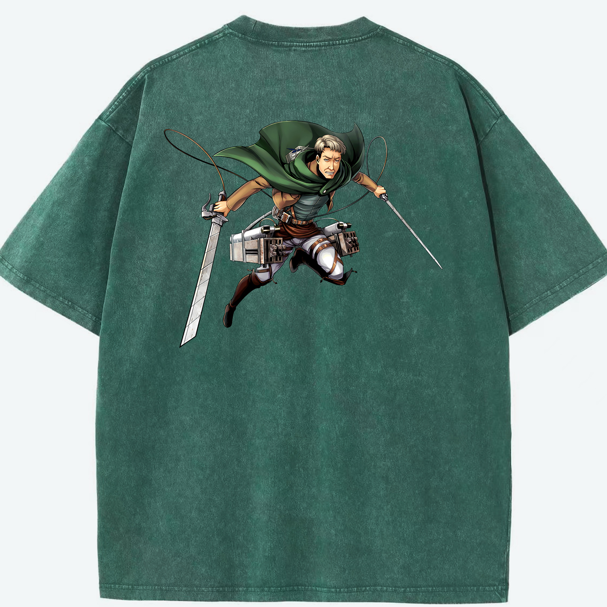 （画像用） 進撃の巨人 Attack on Titan 綿100% ヴィンテージ風 半袖Tシャツ（背面プリント）